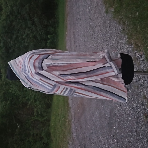 Unique Spectrum Stripe Casual Button Up - Picture 3 of 6